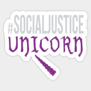 #SocialJustice Unicorn - Hashtag for the Resistance Sticker